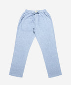 HR Clothing Men's Linen Trousers - L Blue LWR-0537
