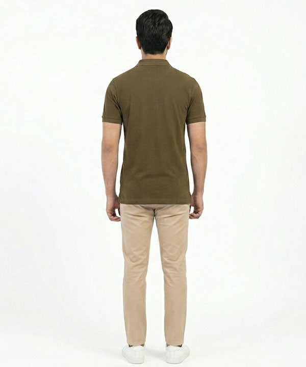 HR Clothing Men's Polo T-Shirt D-Brown TSH-5546