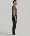 Waffle Knit Elastic Waist Trousers - Black Lwr-0694