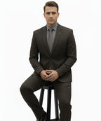 Formal Suit Gst-0125 D-Grey 2 Button