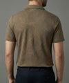 Men's T-Shirt Collar Brown Tsh-7025