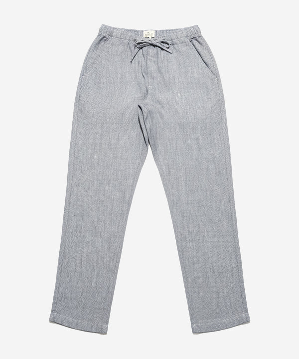 HR Clothing Men's Linen Trousers - Texture Blue LWR-0537