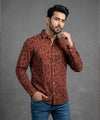 Men's Casual Shirt - Shc-1974 Printed Maroon (ORG)
