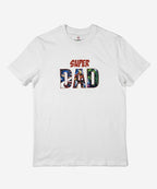 HR Clothing Men’s Super Dad Printed T-Shirt – White TSH-5921
