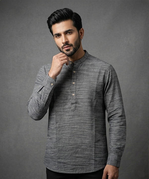 Men's Casual Shirt - Shc-1721 Texture Grey