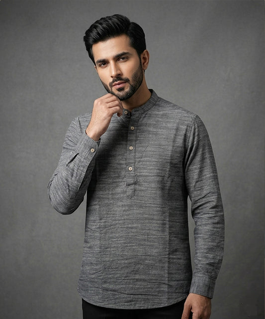 Men's Casual Shirt - Shc-1721 Texture Grey