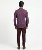 Men's Casual Shirt - Shc-1106 Dotted Maroon