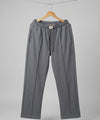 Waffle Knit Elastic Waist Trousers - D grey Lwr-0694