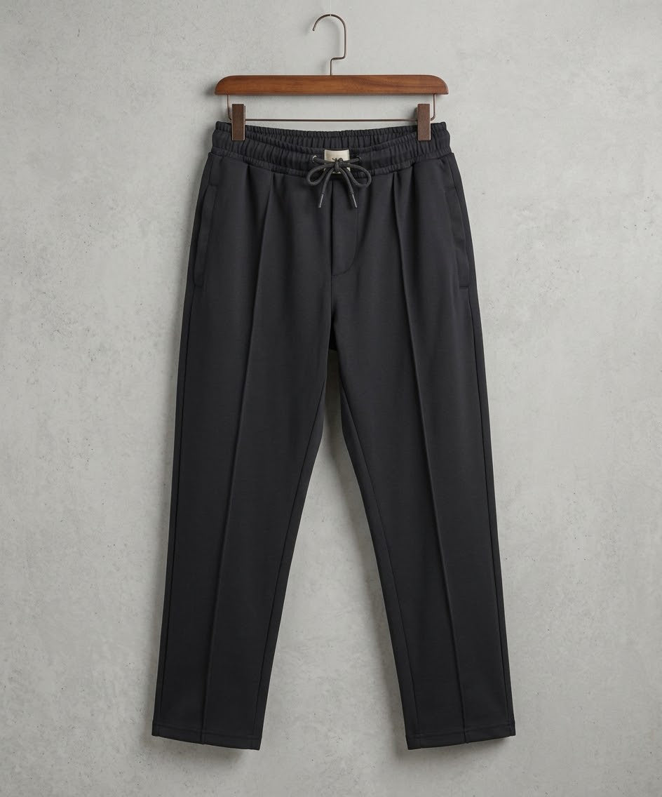 Men’s Inter Lock Smart Baggy Trouser– LWR-0714 Black