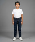 Boys Navy Blue Stretch Denim Jeans- Bjp-0304