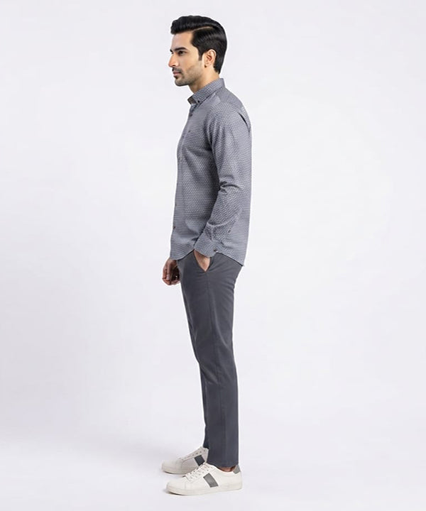 Men's Casual Shirt - Navy Dotted Shc-1717 ORG(H)