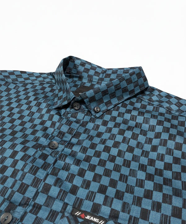 Men's Casual Shirt - Shc-1544 Printed Green