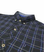 Men's Casual Shirt - Shc-1117 Black/Blue Chk