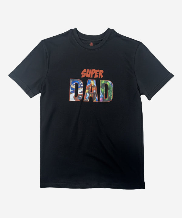 HR Clothing Men’s Super Dad T-Shirt – Black TSH-5921