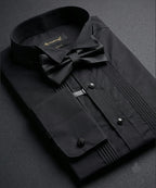 Men’s Tuxedo Black Dress Shirt - DSH-0150