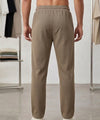 Waffle Knit Elastic Waist Trousers - Coffee Lwr-0694