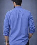 Men's Casual Shirt - Shc-1063 Dotted Blue