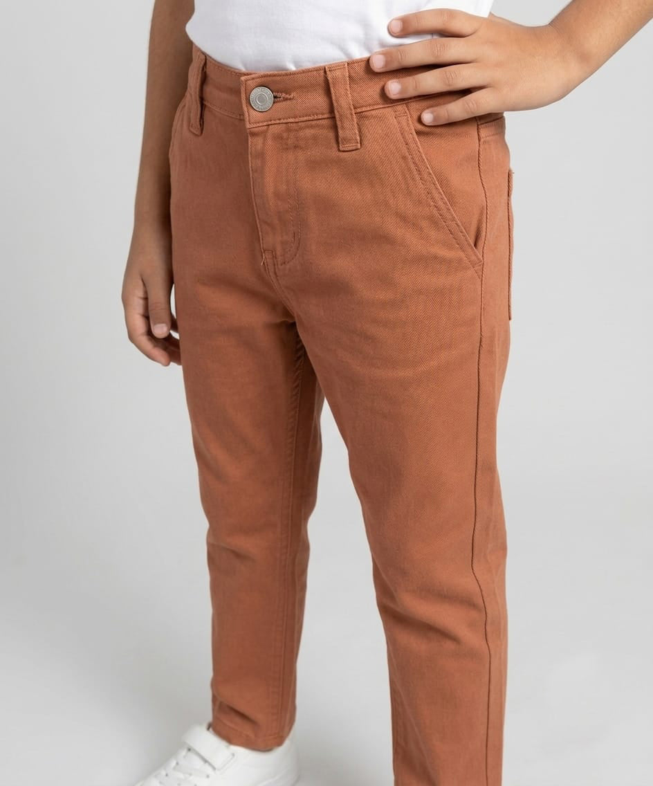 Kids Cotton Chino Pant - Bcp-0034 Rust