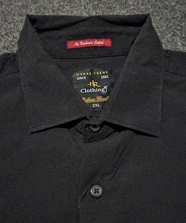 Men's Casual Black Half Sleves Shc-2073