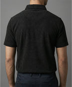 Men's T-Shirt Polo Collar Black Tsh-5923
