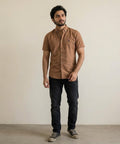 Men's Casual Shirt Half Sleeves - Brown Shc-1927 (ORG-H)