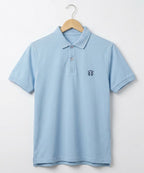 Premium Ribbed Collar Polo T-Shirt Sky TSH-7162