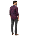 Men's Casual Shirt - Shc-1106 Dotted Maroon