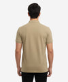 HR Clothing Men's T-Shirt Texture Collar Beige
