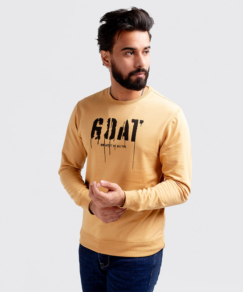 Men's Sweat Shirt - Caramel Goat