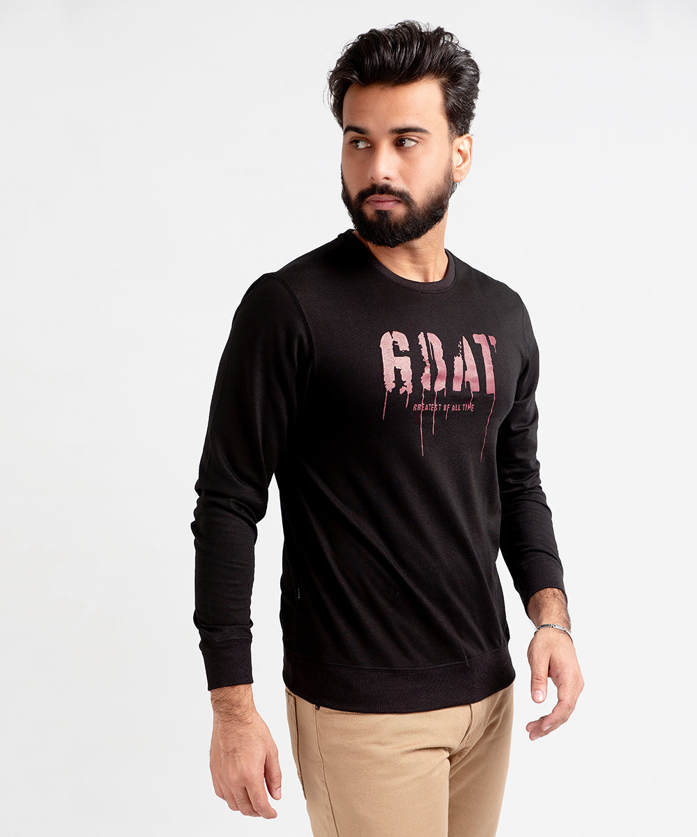 Men's Sweat Shirt - Black Goat