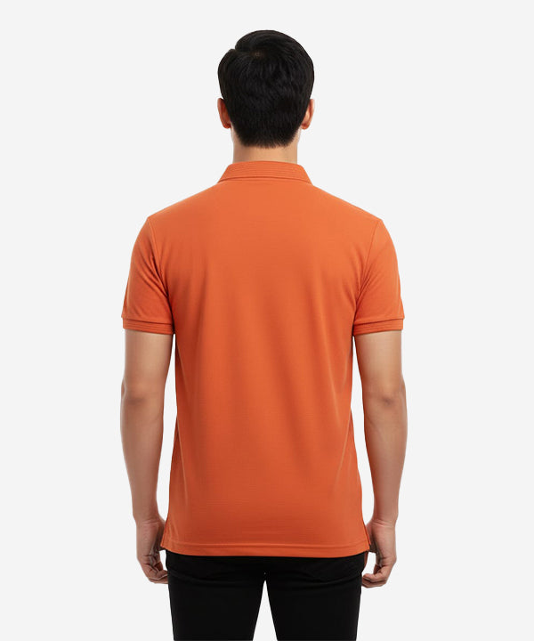HR Clothing Men's T-Shirt POLO Texture Collar Rust TSH-5906