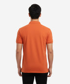HR Clothing Men's T-Shirt POLO Texture Collar Rust TSH-5906