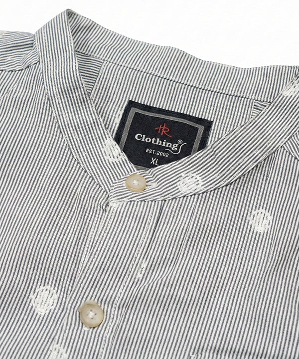 Men's Casual Shirt - Shc-1460 Black Stripe