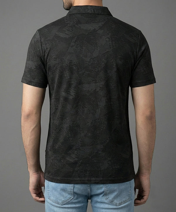 Men's T-Shirt Collar Black Jhony Collar  Tsh-7025