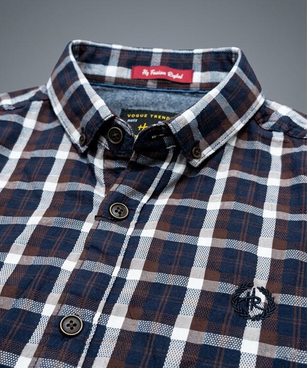 Men's Casual Shirt - Shc-1701 Brown Chk