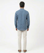 Men's Casual Shirt - Blue Shc-1590 ORG