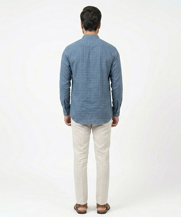 Men's Casual Shirt - Blue Shc-1590 ORG