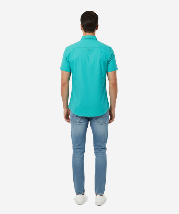 Men's Casual Shirt Half Sleeves - Ferozi Shc-1845 Strech Fabric(ORG)