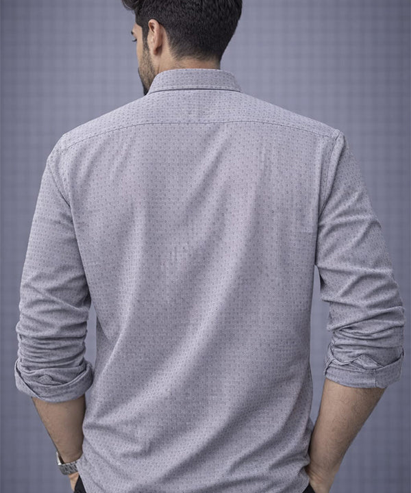 Men's Casual Shirt - Shc-1063 Dotted Grey