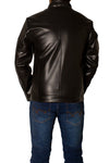 Men's Faux Leather Jacket Jk-0286 Dotted Black