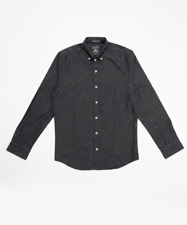 Men's Casual Shirt - Shc-1616 Black Dotted