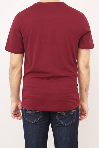 Crew Neck Basic Tee Tsh-5227 Maroon