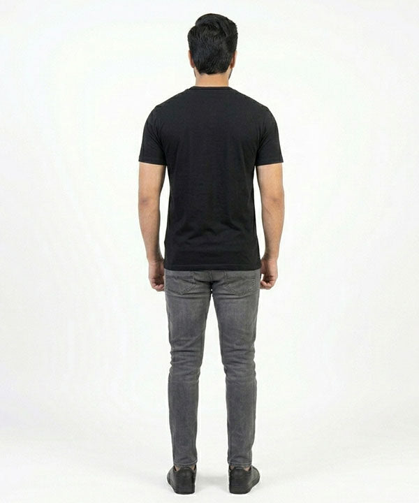 HR Clothing Men’s Printed T-Shirt – Black TSH-5684