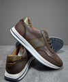 Leather Casual Sneakers Fw-0171 Coffee