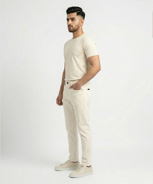 Men's Denim Smart Baggy- JP-2230 White
