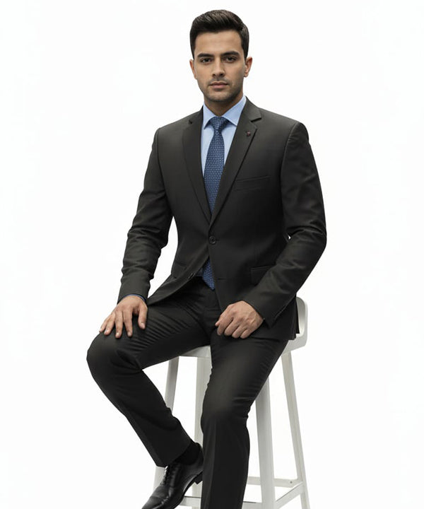 Formal Suit Gst-0125 Black 2 Button