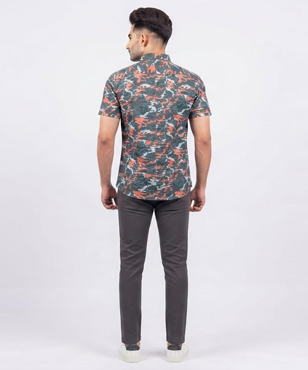 Men's Casual Multi Printed Half Sleves Shc-1778