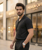 HR clothing Mens Thermal Co-Ord Set 3086/0706 -Black