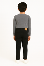 Kids Cotton Chino Pant - Bcp-0037 Black