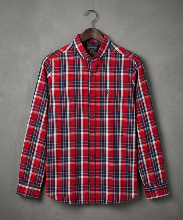 Men's Casual Shirt - Shc-1623 Red Chk
